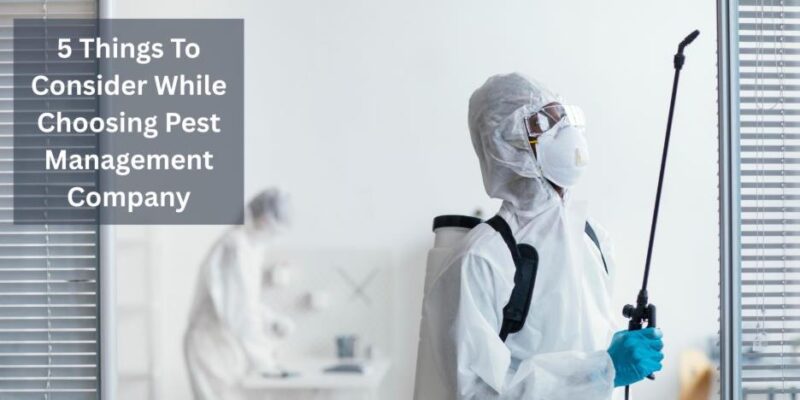 5 Things To Consider While Choosing Pest Management Company 1
